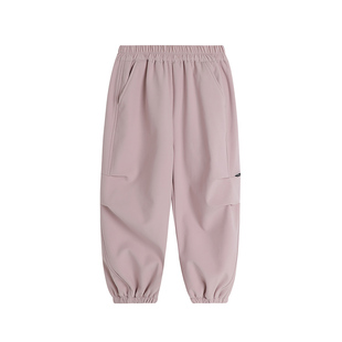 沫沫童装冬装女童束脚裤子2026冬季新款儿童百搭加绒加厚工装长裤