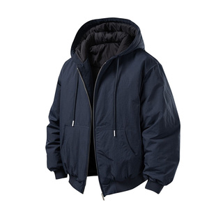 Dashufulcrum日系复古连帽羽绒服男女冬季保暖90白鸭绒工装风外套