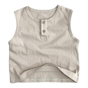 男宝宝夏季背心男童韩版无袖T恤2小童棉布短裤儿童森系西装套装潮