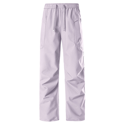 稻草人三合一粉色羽绒裤女士户外防风防水可拆卸保暖冲锋裤加绒男