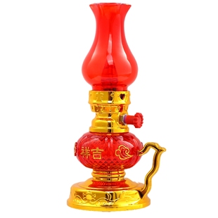 LED水晶调光灯复古煤油灯电池款子孙灯供佛乔迁蜡烛吉祥如意两用