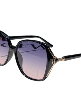 2025新款圆脸偏光镶钻太阳镜女夏防紫外线街拍遮阳防晒近视墨镜潮