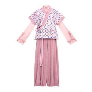 花朝记|太阳花|唐制汉服元素半臂灯笼裤打底衫夹棉碎花日常秋冬