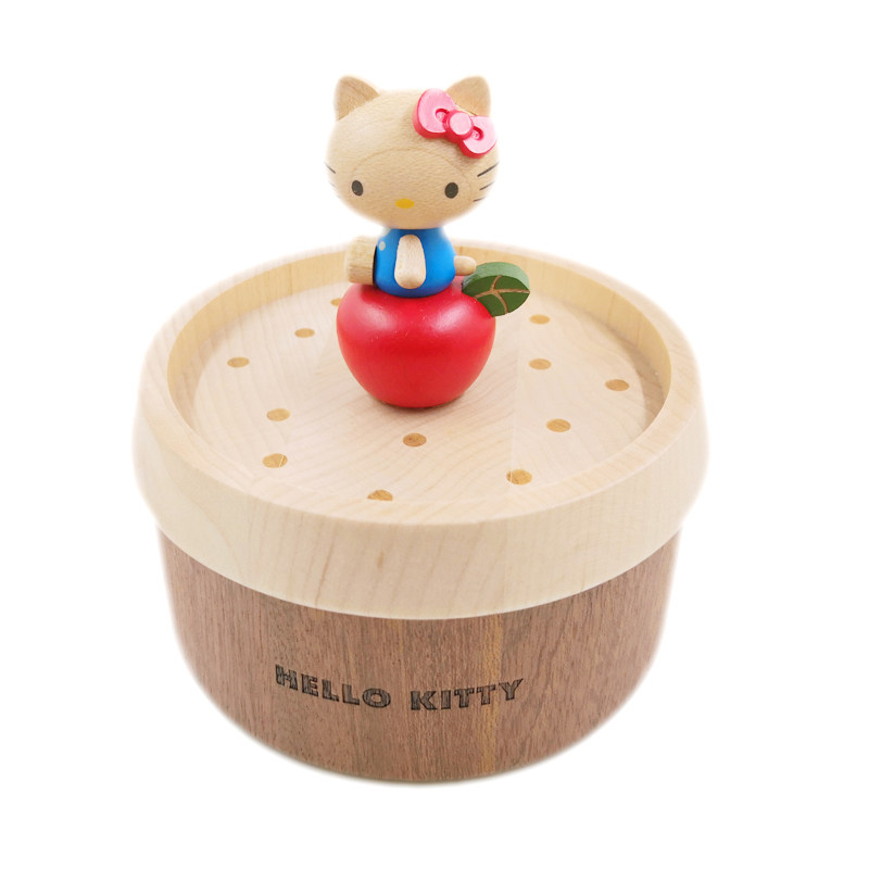 台湾kitty木质女朋友收纳盒圣诞