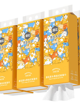 漫花大包气垫挂式抽纸整箱