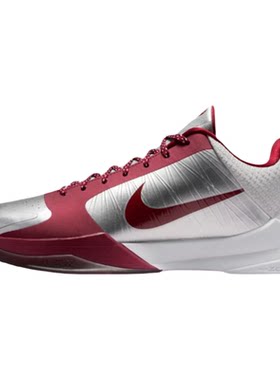 Nike耐克 Kobe 5 减震耐磨实战低帮篮球鞋 男款 银红色IM0557-001