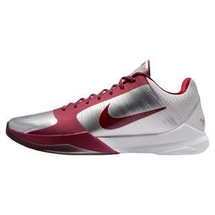 Nike耐克 Kobe 5 减震耐磨实战低帮篮球鞋 男款 银红色IM0557-001