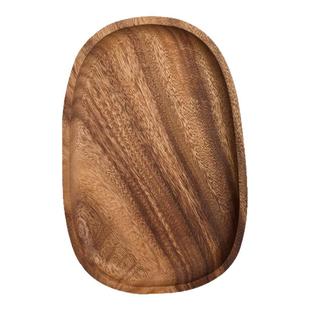 新款实木不规则餐盘 鹅卵石瓜子创意托盘 相思木实木咖啡杯盘