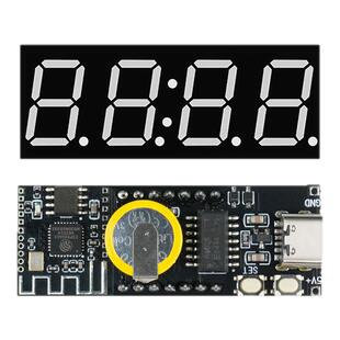 wifi智能授时时钟模块 网络自动对时 LED夜光数码管电子钟 USB5V