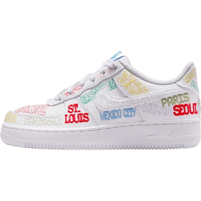 滔搏NIKE耐克大童鞋AIR FORCE 1 LV8 3 (GS)运动休闲鞋IO9739-100
