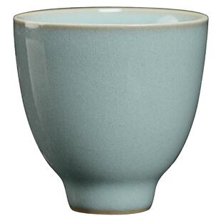 道夫 手工汝窑茶杯功夫茶具品茗杯汝瓷闻香杯陶瓷可养开片主人杯