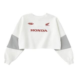 【HONDA】MOUSSY 新品LOGO印花套头短款宽松卫衣女010HSL01-0110