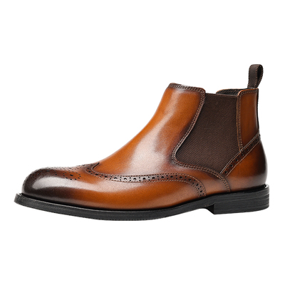时尚切尔西男鞋商务皮靴子