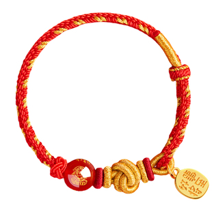 2026本命年红手绳女五路财神招财红绳手链编织绳男属马护身符礼物