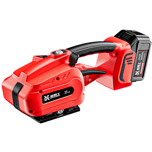 新勇士手提式电动打包机全自动免扣热熔捆扎带收紧一体PET塑钢带PP带砖厂木材纸箱仓库热熔收紧一体捆扎机