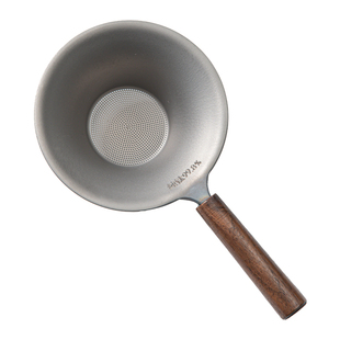 坐见山月纯钛千孔滤茶器茶漏超细茶叶滤网茶隔公道杯高档款过滤网