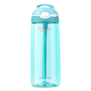 康迪克contigo锁扣男女户外运动水壶自嘲熊学生防漏防摔吸管杯子