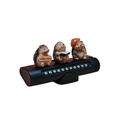 刺猬临时停车电话号码牌安全锤