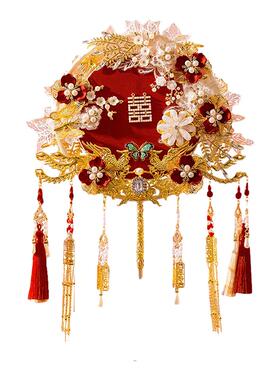 新娘结婚团扇高端礼物双面双色