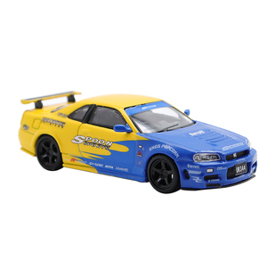 SPOON STAGEA R34瓦罐Street Weapon 1:64奔驰W40红猪合金车模型