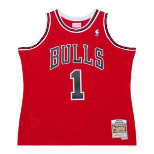公牛队罗斯14-15/08-09/10-11赛季NBA官方MN复刻1号球衣SW球迷版