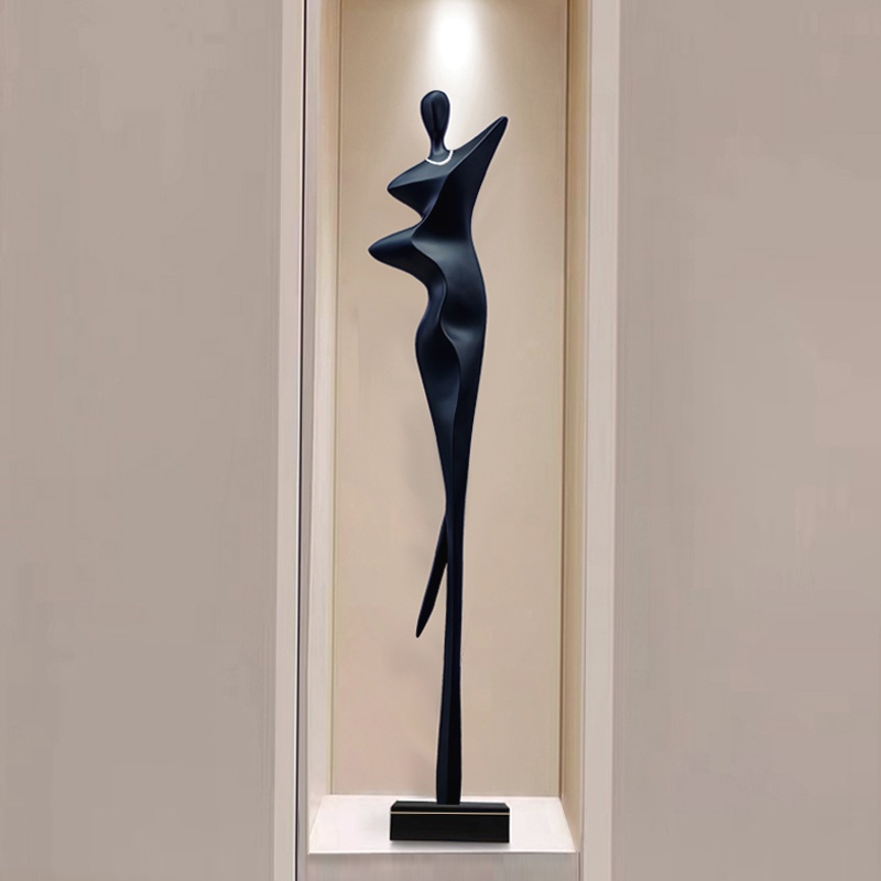 玄关人形艺术抽象人物细长大摆件客厅入户轻奢高挡瘦长落地装饰品