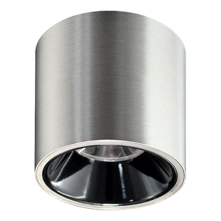 包豪斯工业风明装射灯现代简约客厅天花灯不锈钢镍色过道防眩筒灯