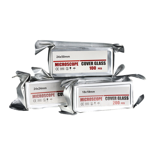 显微镜盖玻片方形盖玻片超白高清免洗铝箔真空包装生物实验室耗材