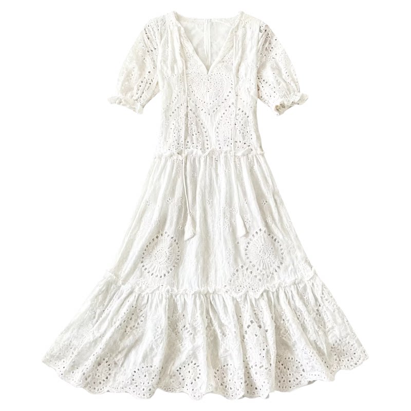 Floral Maxi Cot连衣裙