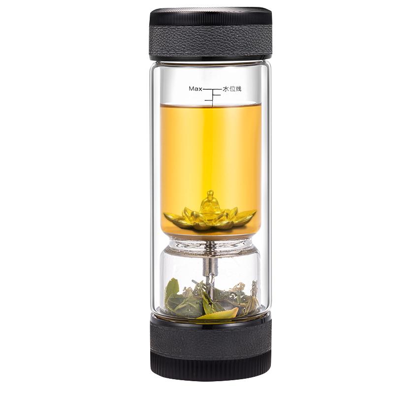 茶之恋999纯银饰创意茶水分离杯