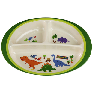 现货日本skater恐龙幼儿园汽车宝宝儿童分格餐盘辅食水果餐具树脂