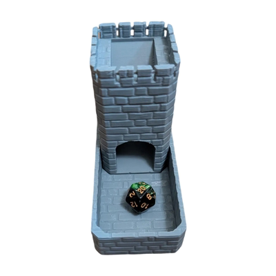 便携城堡骰子塔Castle Dice Tower色子塔配件投盘子dnd工具筛子塔
