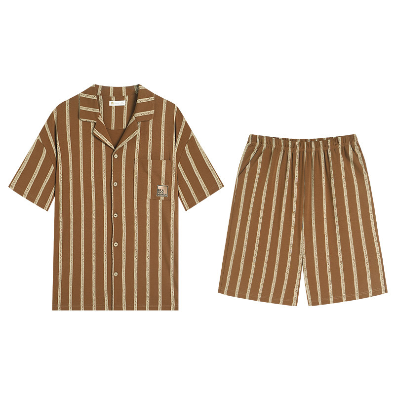 夏季柔软棉情侣休闲款家居服套装
