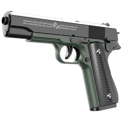 M1911软弹枪玩具枪抛壳连发儿童G17格洛克手抢反吹子弹手动射击