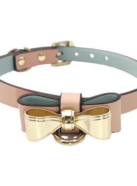 狗狗粉色调教牵引绳金属