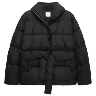 【新品】OCHIRLY欧时力青果领轻中长款羽绒服外套配腰带2026春