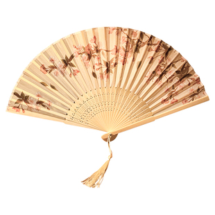 扇子国风新中式折扇夏天汉服旗袍马面裙配饰舞蹈扇随身便携小扇子