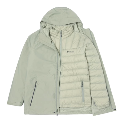 哥伦比亚男银点700蓬羽绒三合一运动服连帽防风衣运动夹克XE5418