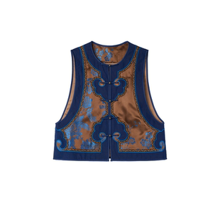 宫小妍 【漫漫江南】如意刺绣桑蚕丝新中式国风马甲5122603