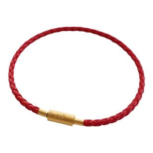 本命年红绳皮绳手链穿3d硬金转运珠手绳编织串珠适用于各种金珠绳