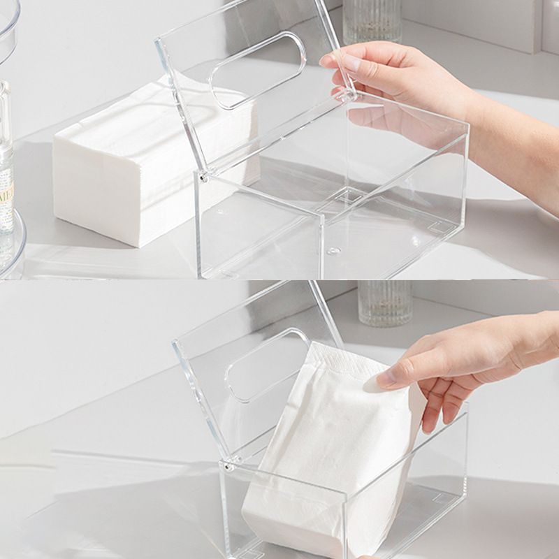 简约透明亚克力纸巾盒洗脸巾盒客厅家用纸盒抽创意抽卷纸纸收纳盒