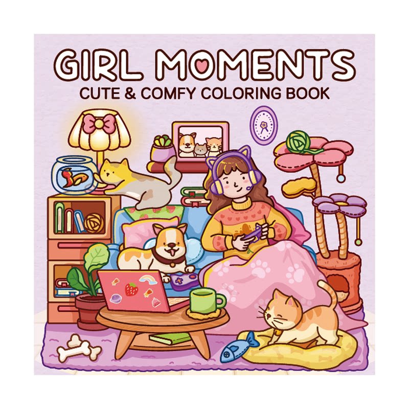女性成人舒适涂色本绘画本