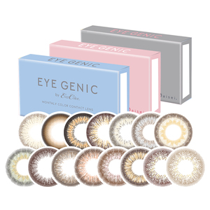 EYE GENIC海外版美瞳正品大牌月抛隐形近视眼镜1片（0度2片）