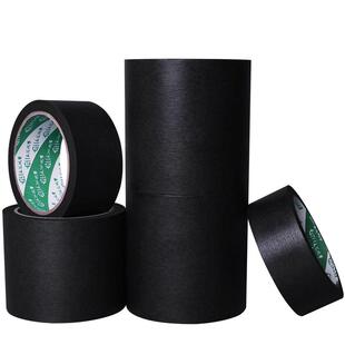 永冠黑色美纹纸喷漆遮蔽装修画画平纹美缝纸胶带分色纸无残胶纸胶