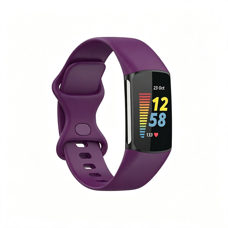 智能手环替换硅胶腕带适用Fitbit Charge运动手环蝴蝶扣尺寸定制