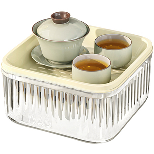 工位一人茶盘小茶具办公室泡茶神器过滤桶小型沥水年轻人的茶托盘