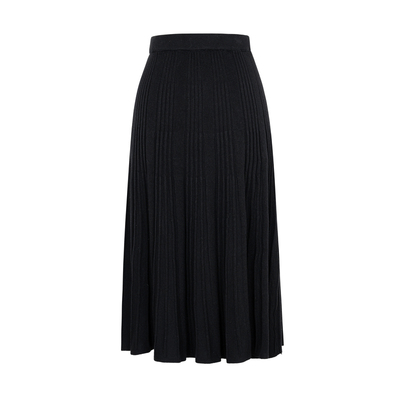 XG/雪歌XK303684A890针织半身裙 时尚秋季新款垂感百褶直筒裙女装