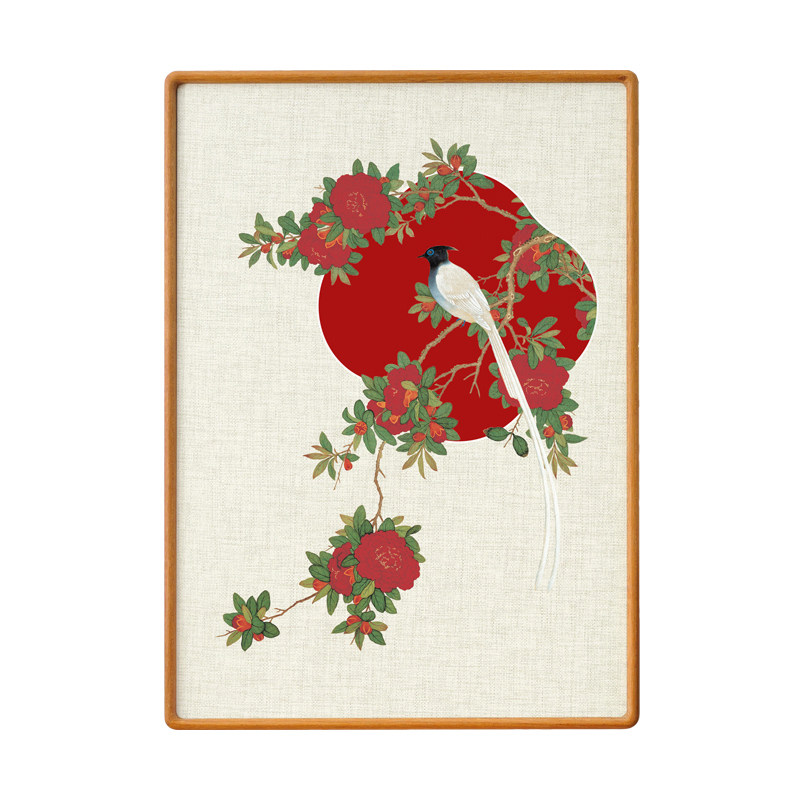 法式中国风花鸟水墨复古挂画