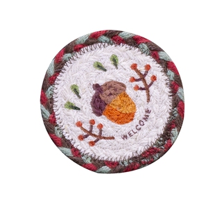 北欧日式清新麻绳手绘杯垫隔热垫咖啡杯防烫创意装饰四片套装礼物