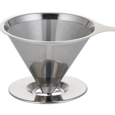 手冲咖啡不锈钢免滤纸家用漏斗式